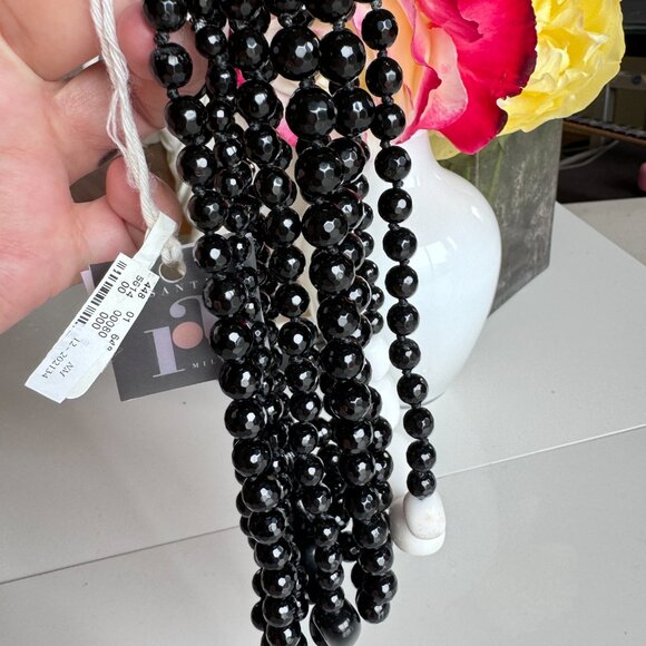 ROSANTICA MILANO Dramatic Blank and White Natural Stones Multi-strand Necklace - Picture 3 of 8